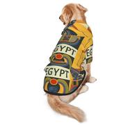 Cozy Hoodie For Medium Large Dogs, Ancient Egypt Tribe Series, Cold Weather Warm Dog Sweatshirt With Hood & Pocket, Soft Fabric Pullover Winter Clothes For Pets, Adjustable Dog Hoodie For Daily Walk