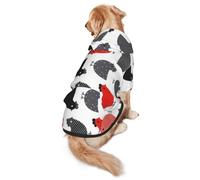 Cozy Hoodie For Medium Large Dogs, Creative Cartoon Chicken, Cold Weather Warm Dog Sweatshirt With Hood & Pocket, Soft Fabric Pullover Winter Clothes For Pets, Adjustable Dog Hoodie For Daily Walk
