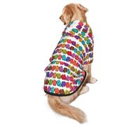Cozy Hoodie For Medium Large Dogs, Macaron Biscuit Flavored Pastries, Cold Weather Warm Dog Sweatshirt, Soft Fabric Pullover Winter Clothes For Pets, Adjustable Dog Hoodie For Daily Walk
