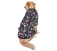 Cozy Hoodie For Medium Large Dogs, Magic Witch Witchcraft Bohemian Drawing, Cold Weather Warm Dog Sweatshirt, Soft Fabric Pullover Winter Clothes For Pets, Adjustable Dog Hoodie For Daily Walk