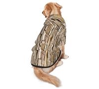 Cozy Hoodie For Medium Large Dogs, Rustic Rocks Brick Wall, Cold Weather Warm Dog Sweatshirt With Hood & Pocket, Soft Fabric Pullover Winter Clothes For Pets, Adjustable Dog Hoodie For Daily Walk