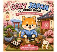 Cozy Japan: Cute Coloring Book for Adults and Teens Featuring 40 Cozy Japanese Kawaii Illustrations for Relaxation, Stress Relief, Mindfulness, and Creative Fun (Cozy & Bold Coloring Collection)