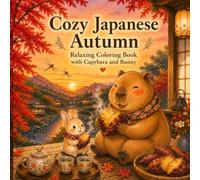 Cozy Japanese Autumn: Relaxing Coloring Book with Capybara & Bunny: 40 Cozy Autumn Scenes Featuring Fall Foliage, Festivals, Harvests, Hot Springs, ... Japanese Culture (Cozy Japanese Seasons )