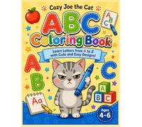 Cozy Joe the Cat ABC Coloring Book: Learn Letters from A to Z with Cute and Easy Designs!