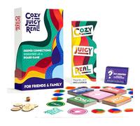 Cozy Juicy Real - Deeper Connections Disguised as a Board Game, Sparks Laughter and Unforgettable Conversations for Friends, Families and Couples - Over 250 Cards, Cloth Game Board