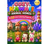 Cozy Kawaii Animal Homes: Volume 4: 50 Cute Coloring Pages for Kids and Adults