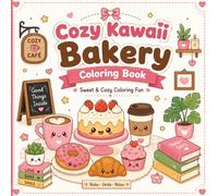 Cozy Kawaii Bakery Coloring Book: Cute Desserts, Cozy Cafés, Baking Fun, Coffee Moments & Sweet Relaxing Scenes