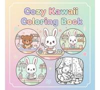 Cozy Kawaii Coloring Book: Bold And Easy Designs , Featuring Adorable Kawaii Animal Friends , Relaxing Pages for Calm and Stress Relief