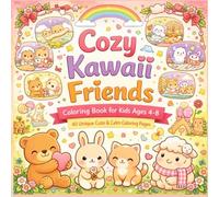 Cozy Kawaii Friends Coloring Book for Kids Ages 4-8: 40 Unique Cute & Calm Coloring Pages Featuring Adorable Animal Friends, Cozy Bedtime Scenes, ... and (My First Capybara Coloring Books)