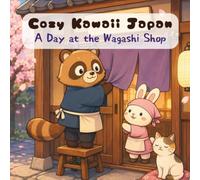 Cozy Kawaii Japan: A Day at the Wagashi Shop: A Bold and Easy Coloring Book for Adults and Beginners with Traditional Japanese Sweets, Cute Animals, and Cozy Scenes from Morning to Night