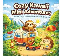 Cozy Kawaii Mini Adventures: Bold & Easy Coloring Book with Sloth & Friends