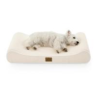 COZY KISS Dog Bed Medium Dogs Washable, 90x60cm - Orthopedic Sofa with 13cm Raised Side Support, Thick Memory Foam Dog, Comfortable Anti-Anxiety Pet Bed, Waterproof Pet Couch & Removable Cover, Beige