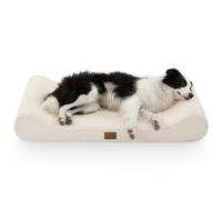 COZY KISS Large Dog Bed 114x76x15cm - Washable Cat Beds for Indoor Cats, Thick Foam Pet Mat with Removable Washable Cover, Anti-Slip Bottom, Suitable for Multi-Cat & Dog Households, Beige, L