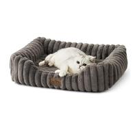 COZY KISS Orthopedic Dog Bed for Dogs & Cats, Washable Pet Sofa, Grey, M