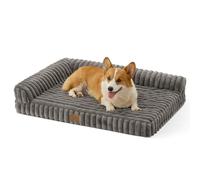 COZY KISS Soft Orthopedic Dog Bed for Large Dog, 91x69x16.5cm, Grey