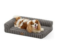 COZY KISS Soft Orthopedic Dog Bed for Small & Medium Dog, 76x51x15cm, Grey