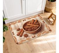 Cozy Kitchen Days Mats for Floor, Pumpkins Spice Pie Vintage Floral Soft Mats, Autumn Cushioned Comfort Washable Decor Rugs for Kitchen Sinks Laundryroom Bathroom 16x24 Inch