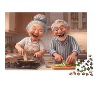 Cozy Kitchen Scene 1000 Pieces Elderly Paper Jigsaw Puzzle for Adults Thick Eco Material Home Decor Gift 38x26cm/1000pcs