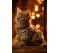 Cozy Kitten in a Sweater Journal, Notebook, and Diary: Journaling and Creative Writing Book with Lined Paper