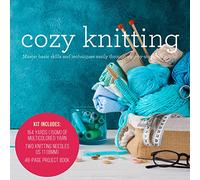 Cozy Knitting: Master basic skills and techniques easily through step-by-step instruction - Kit includes: 164 Yards (150m) of Multicolored Yarn, Two Knitting Needles US 11(8mm), 48-page Project Book