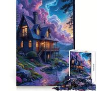 Cozy Lake House 1000 Pieces Jigsaws Adults Puzzles Gifts Brain Exercise Color Fast Pattern Build (38x52cm)