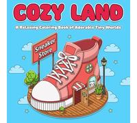 Cozy Land: A Relaxing Coloring Book of Adorable Tiny Worlds: A Bold and Easy Coloring Book for Adults and Teens - Simple, Relaxing, and Stress-Free Designs