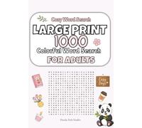 cozy large printed word search for Adults: cozy large printed word search for adults featuring 1000 words