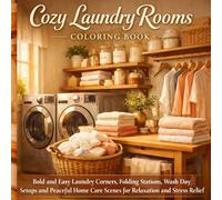 Cozy Laundry Rooms Coloring Book: Bold and Easy Laundry Corners, Folding Stations, Wash Day Setups and Peaceful Home Care Scenes for Relaxation and Stress Relief (Cozy Line Studio Collection)