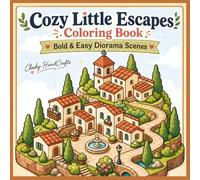 Cozy Little Escapes Coloring Book: Bold and Easy Diorama Scenes with Cute Houses, Tiny Towns, Beaches, Mountains, Shops, Parks and Relaxing Mini Worlds