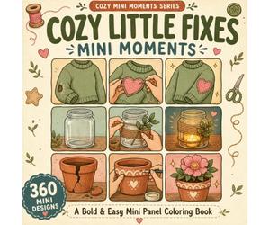 Cozy little fixes Mini Moments: A Bold & Easy Mini Panel Coloring Book of Cozy Mending, Upcycling and Satisfying Little Transformations (Cozy Mini Moments)
