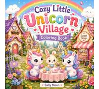 Cozy Little Unicorn Village Coloring Book: Cute Magical Unicorns, Tiny Cozy Homes, Rainbow Gardens, Sweet Shops, and Whimsical Mini Worlds for Kids Ages 4-8