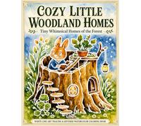 Cozy Little Woodland Homes: Tiny Whimsical Homes of the Forest-A White Line Art Ink Tracing and Reverse Watercolor Coloring Book: Cozy, Tiny & ... & Drawings Reverse Watercolor Coloring Book)