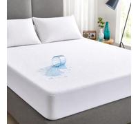Cozy Living Double Mattress Protector (137x190cm) - Silent, Airflow & Soft Terry Top Waterproof Mattress Protector with Extra Deep 30cm Stretch Skirt - White (Small Double)