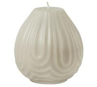 Cozy Living - Embossed Art deco Candle, Light Stone - Light Stone