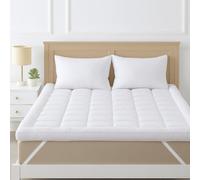 Cozy Living Luxury Super King Mattress Topper - 10cm Ultra Thick & Soft Microfiber Fill for Deep Sleep Comfort - Skin Safe & Airy Mattress Topper with Durable Elastic Straps (182x200cm)