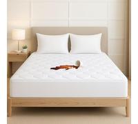 Cozy Living Quilted Waterproof Mattress Protector 110 GSM - Stretches up to 30cm - Anti Bacterial & Breathable Soft Microfiber Single Mattress Protector 90x190cm (White)