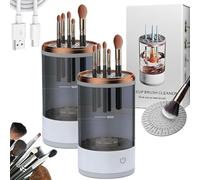 Cozy Luna, The Cozy Luna Brush Cleaner, Automatic Cozy Luna Makeup Brush Cleaner, Beauty Swirl Cosmetic Brush Cleaner, Deep Spinning Cleaning, for Makeup Brush Set (2PCS Black)