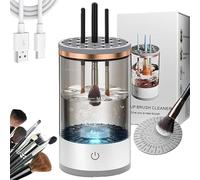 Cozy Luna, The Cozy Luna Brush Cleaner, Automatic Cozy Luna Makeup Brush Cleaner, Beauty Swirl Cosmetic Brush Cleaner, Deep Spinning Cleaning, for Makeup Brush Set (White)
