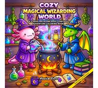 Cozy Magical Wizarding World Coloring Book: A Cozy Fantasy Coloring Book for Adults & Teens Featuring Cute Wizards, Dragons, and Relaxing Magical Scenes