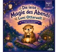 Cozy Malbuch - Die leise Magie des Abends | Lumi Otterwelt: 8.5 x 8.5 | 32 Motive voller Abendrituale, Sterne und Träumeland Momente | Für Kinder ab 3 Jahren