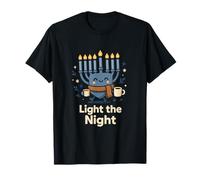 Cozy Menorah Light The Night Hanukkah Design T-Shirt