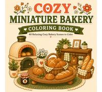 Cozy Miniature Bakery: A Bold and Easy Coloring Book with 40 Relaxing Bakery Scenes, Fresh Bread, Sweet Treats, and Cozy Little Corners for Adults and Kids