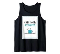 Cozy Mode: Activated - Cross-Stitch Pixel Product Tank Top