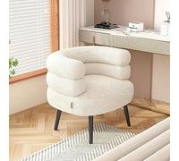 Cozy Modern Accent Chair Detive Upholstered Single Sofa with Legs - Stylish & Comfortable Fur Reading Chair for Living Room Bedroom Office Decor