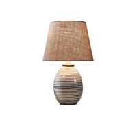 Cozy Modern Bedroom Desk Light - Handmade Ceramic and Fabric Lamp for Study, Reading, Living Room, and Villa Table Decor