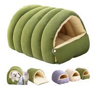 Cozy Monster Cat Bed, 2026 New Winter Warm Cats Sleeping Bag, with Removable Cushion, Machine Washable Warm Kitty Beds for Indoor Cats & Small Dogs (Green,M)