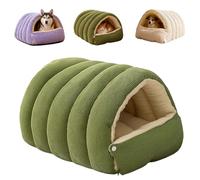 Cozy Monster Cat Bed, 2026 Winter Warm Cat House,Soft and Warm Cats House Tent Beds,Comfortable Plush Pet Cave Beds,Non-Slip Removable Washable,Anti-Slip Fluffy Pet Bag for Small Cats Dogs (greenM)