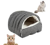Cozy Monster Cat Bed, Cat Beds for Indoor Cats, Cat Cave Bed, Pet Tent with Removable Cushion, Warm Cave Nest, Sleeping Bed, Puppy House, Small Dogs, Washable Padding, Indoor Kittens (Grey, L)