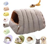 Cozy Monster Cat Bed, Cat Cave Beds for Indoor Cats, Cute Soft and Warm Kitten House Bed with Removable Washable Cover & Anti-Slip Base (E, M(17.72 * 14.57 * 11.02in))
