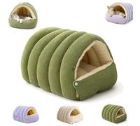 Cozy Monster Cat Bed, Cat Cave Tent With Removable Cushion, 360° Nesting Design, Warm Nest Sleeping, Snuggle Season Just Got Fluffier, For Cats Small Dogs (Light green,Large)
